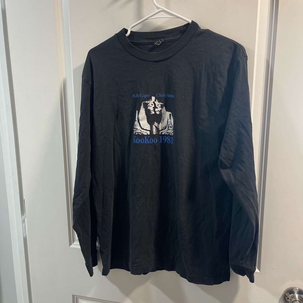 Brain Dead Black Graphic Long Sleeve Shirt